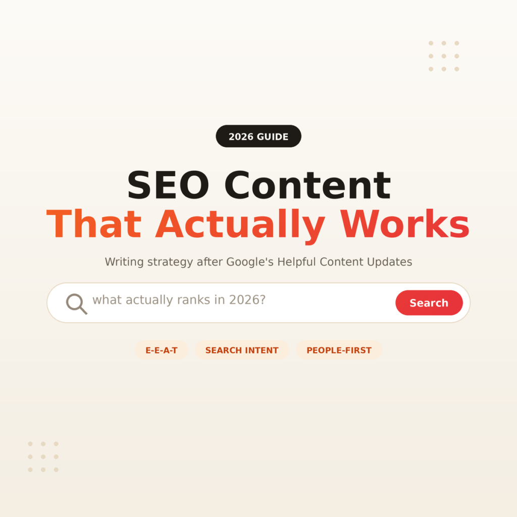 SEO Content Writing in 2026
