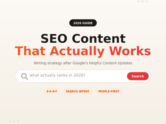 SEO Content Writing in 2026: What Actually Works After the Helpful Content Updates