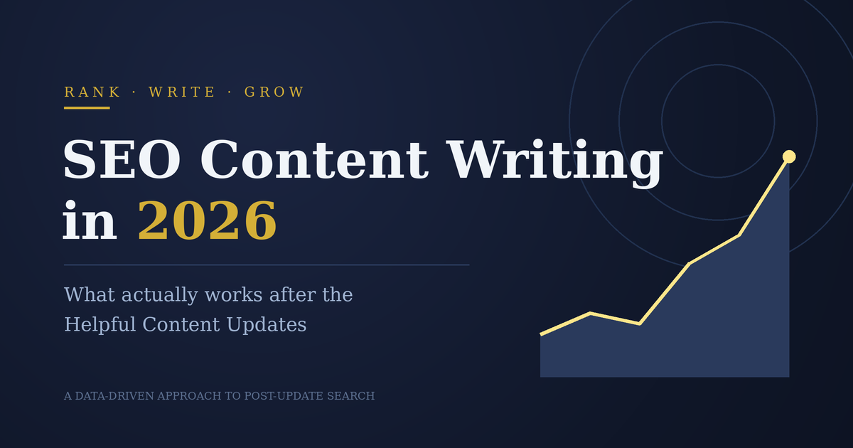 SEO Content Writing in 2026