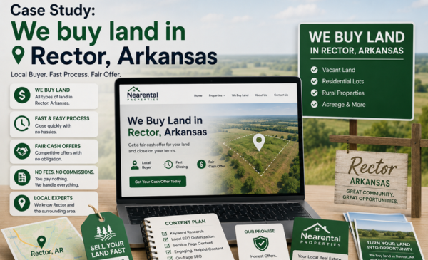 We buy land in Rector, Arkansas